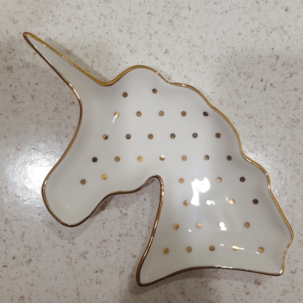 Decorative Polka Dot Unicorn Dish